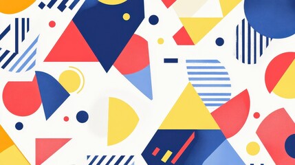 Poster - Colorful Geometric Background with Shapes and Modern Design Elements