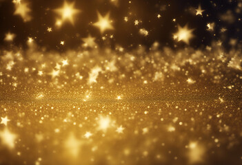 Wall Mural - background golden stars descending abstract birthday book business card celebration christmas company concept confetti curtain decoration design fold gift glow glowing gold greeting holiday