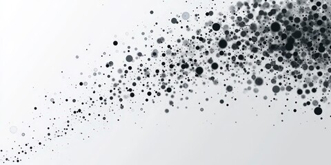 Poster - Abstract Black and White Splash of Circular Dots on Light Background