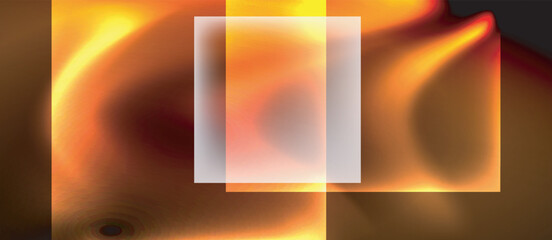 Aufkleber - Glass squares with neon shiny light abstract background