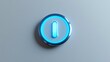 © Sinechana - 62.A minimalistic circular power button icon in 3D, glowing faintly in blue, with a smooth metallic finish against a clean white background.