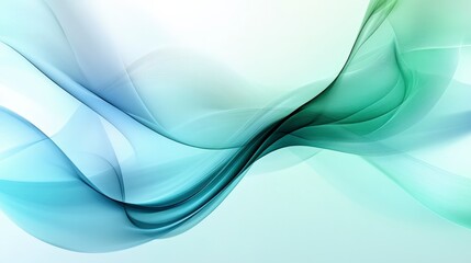Poster - Elegant Swirls of Blue and Green Flowing Abstract Background