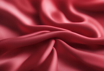 Poster - cloth abstract imitating red background smooth silk vector pattern illustration wave elegance flowin