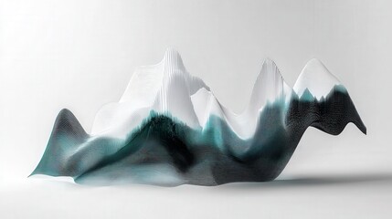 Poster - Abstract 3D Waveform Representation with Black and White Peaks