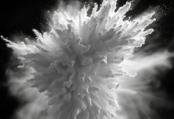 Wall Mural - powder background black isolated explosion abstract white coloured horizontal particle mire dirt mud