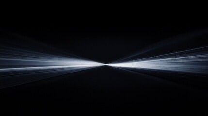 Poster - Abstract Light Rays in Dark Space Creating Depth and Perspective