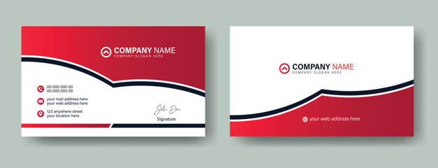 Wall Mural - An elegant and simple business card design template. A clean and professional business card design template, visiting card