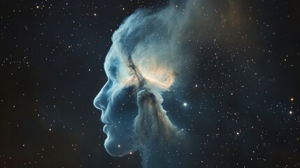 Wall Mural - an amazing blue galaxy background with stars and nebulae