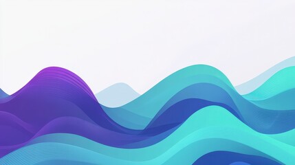 Poster - Abstract Waves of Colorful Fluid Forms in Soft Gradient Background