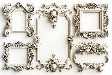 Elegant overhead artistry vintage decorative frames image collection