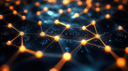 Global Network Connection, Data Flow, Abstract Background, Technology Concept