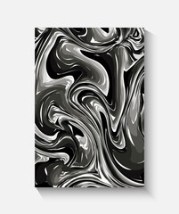 Abstract geometric background. Liquid dynamic Fluid, wavy forms mixed with zebra sharp geometric elements. Design for banner, cards, prints, social media, poster, flyer and background design template.