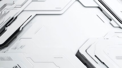 Poster - Abstract Technology Background with Geometric Lines and Shapes