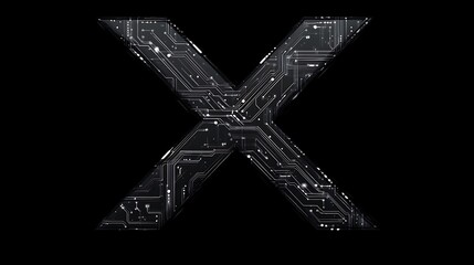 circuit board design letter x representation