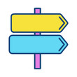 © Gstudio - Road direction signpost with arrows for navigation