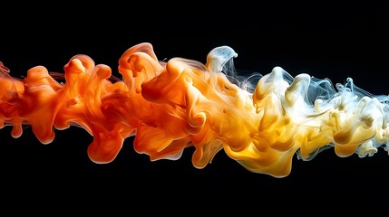 Poster - Diffusion processes ink dispersing in water vivid colors swirling together creating beautiful abstract patterns