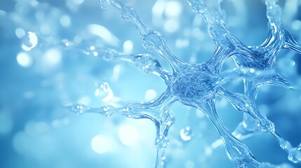 Poster - Close-up of a neural network structure with interconnected nodes