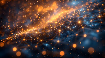 Poster - Abstract astrophysics render complex visuals featuring bright stars and colors