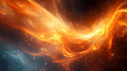 Aufkleber - Abstract astrophysics render complex visuals with vibrant colors and dynamic shapes