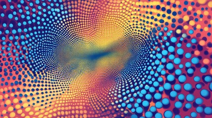 Poster - Colorful Abstract Design with Dots and Patterns in Vibrant Hues
