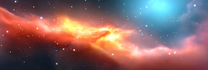 Wall Mural - a colorful space filled with stars and dusts