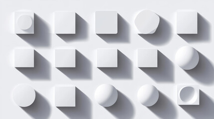 Poster - set of round and square shadow effects. vector shadows isolated.vector illustration eps10