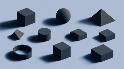 Poster - set of round and square shadow effects. vector shadows isolated.vector illustration eps10