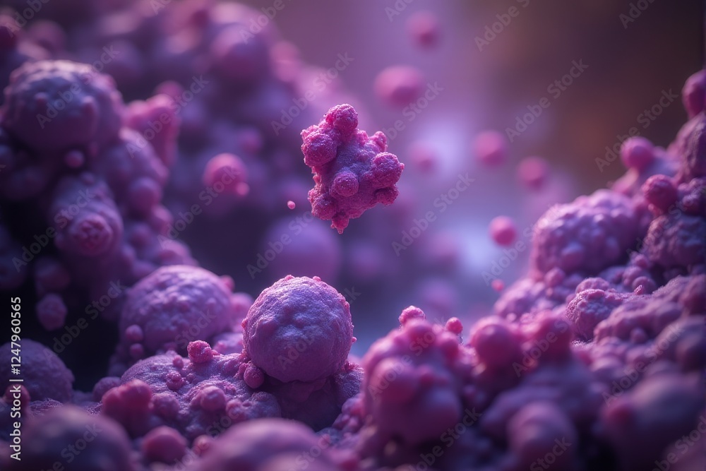 High resolution medical rendering of bacteria cells in motion Stock ...