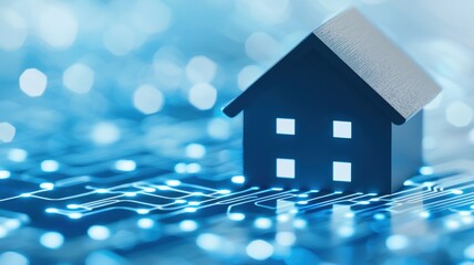 Poster - Innovative Home Automation Concept with Smart Technology and Digital Background