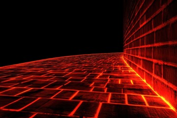 Aufkleber - Glowing Lines of Code Generating 3D Virtual Reality Display Abstract Background