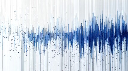 Poster - Abstract Blue Waveform Visualization on a Light Background