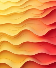 Poster - Abstract Wavy Pattern in Warm Yellow and Red Tones for Background