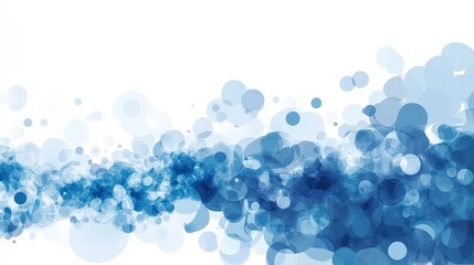 Poster - Abstract Blue Bokeh Background with Soft Circles and Gradient Effect