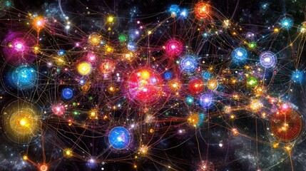 Poster - Interconnected Network of Lights: A Vibrant and Complex System
