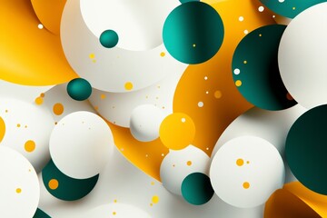 Poster - Colorful Abstract Background with Circles and Fluid Shapes