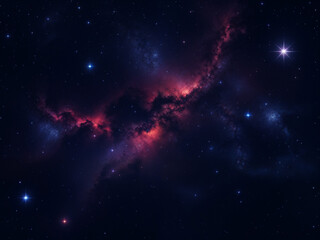 vibrant nebula glows with cosmic dust and gases amidst the starry expanse of deep space exploration