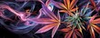 © Nats - Lively and colorful depiction of cannabis foliage.