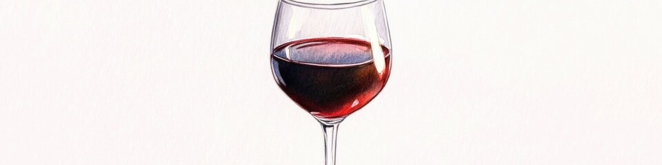 Poster - A glass filled with deep red wine on a rustic wooden table