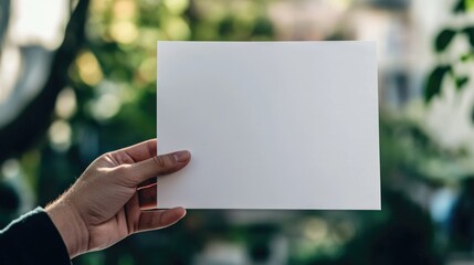 Poster - A person holds a piece of paper in their hand, possibly with important notes or information