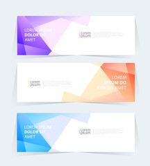 Wall Mural - geometric banner design with vector presentation template.