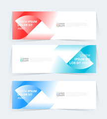 Wall Mural - geometric banner design with vector presentation template.