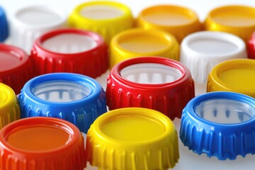 Poster - A collection of colorful hats and caps in close-up view