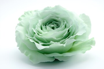 Wall Mural - A close-up view of a single flower on a white surface