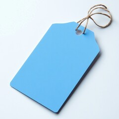 Poster - A simple blue price tag on a white surface, often used in e-commerce or inventory management