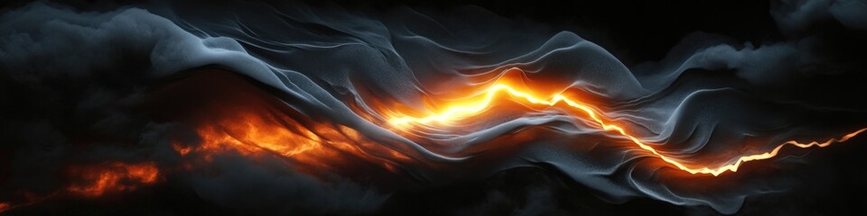 Wall Mural - a close-up shot of a flame burning in the dark, perfect for conveying warmth and lightness