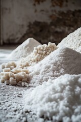 Poster - A pile of sugar sits on top of a table, waiting to be used in baking or cooking