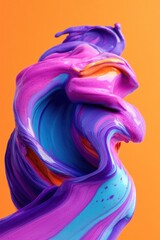 Poster - Close-up view of swirling purple and blue matter
