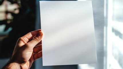Aufkleber - A person holds a piece of paper in their hand