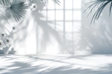 Poster - A quiet, peaceful space with a green plant and natural light streaming in through the window