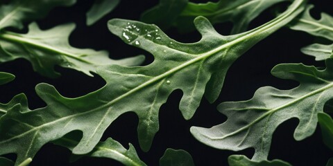 Poster - A detailed view of a plant's leaf structure and veins, ideal for use in educational or scientific contexts